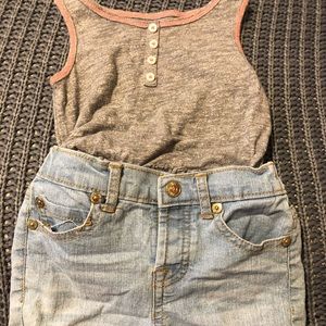 New top and shorts for toddler girl